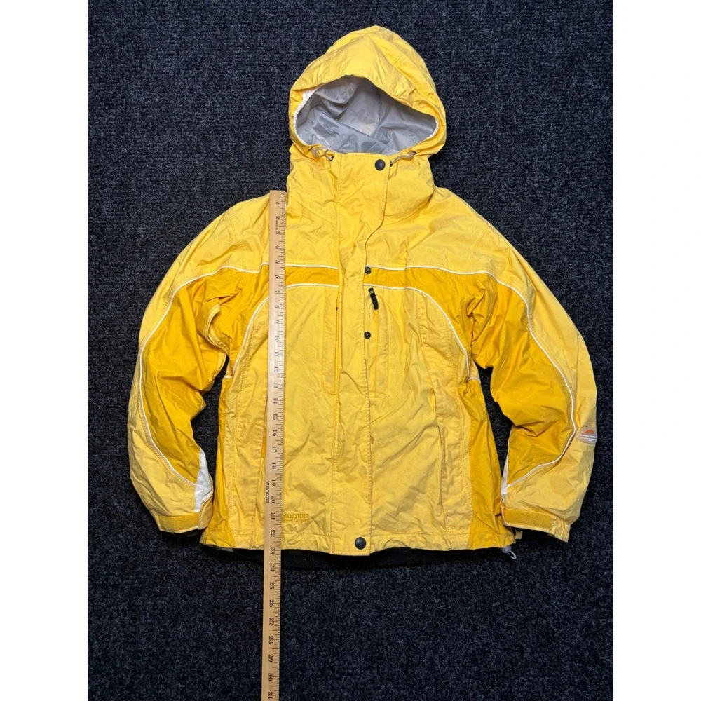 Columbia Kids Yellow Omni-Shield Waterproof Hooded Ski Jacket Size M